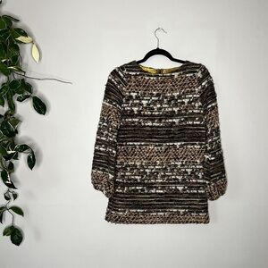 Zara special edition tweed chunky knit tunic top dress S‎